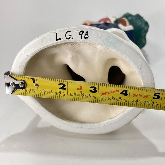 Vtg Old World Santa Claus Provincial Mold Hand Painted Ceramic Christmas 90s - Picture 15 of 15